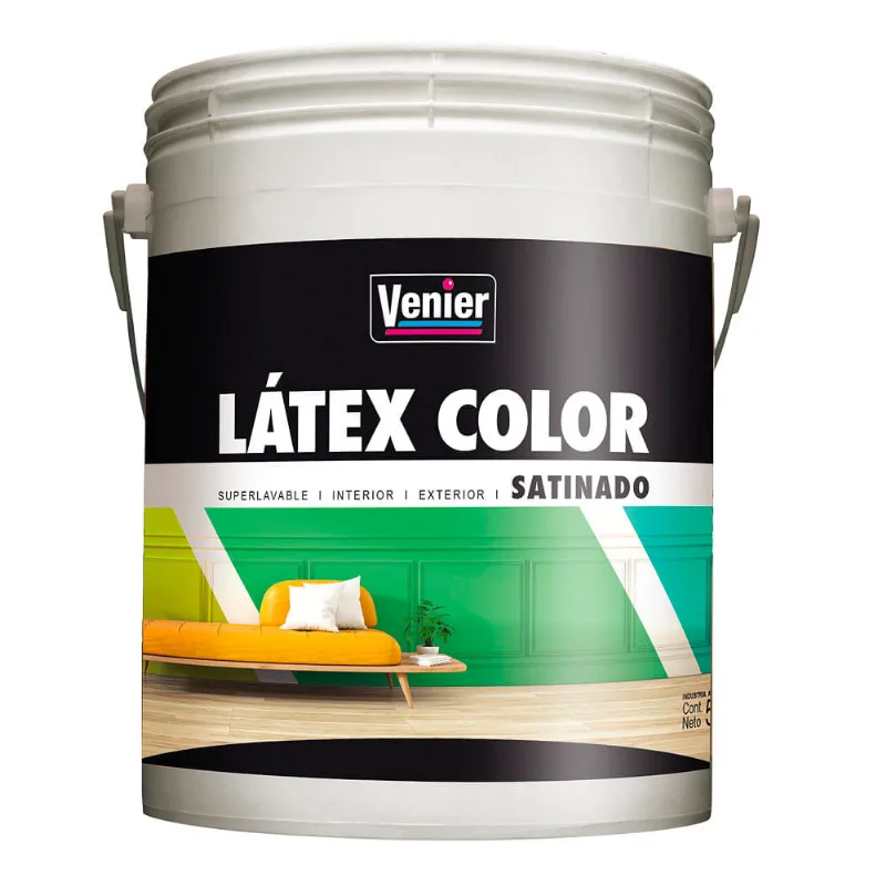 Pintura látex Venier color premium rosa festivo satinado 1 L