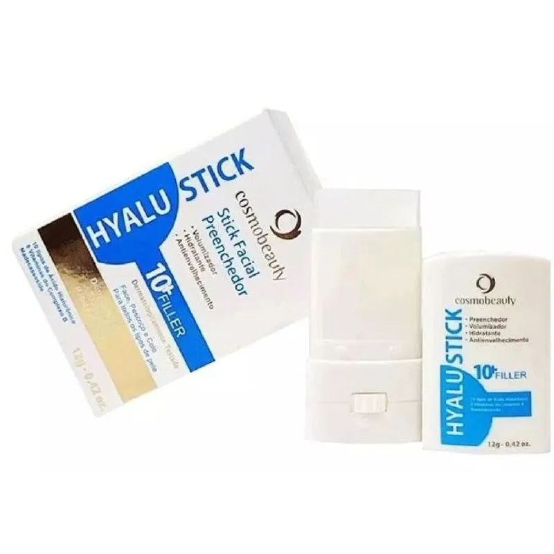 Hyalu Stick, Cosmobeauty, Preenchedor Antienvelhecimento Àcido Hialuronico Toque Seco Incolor12g