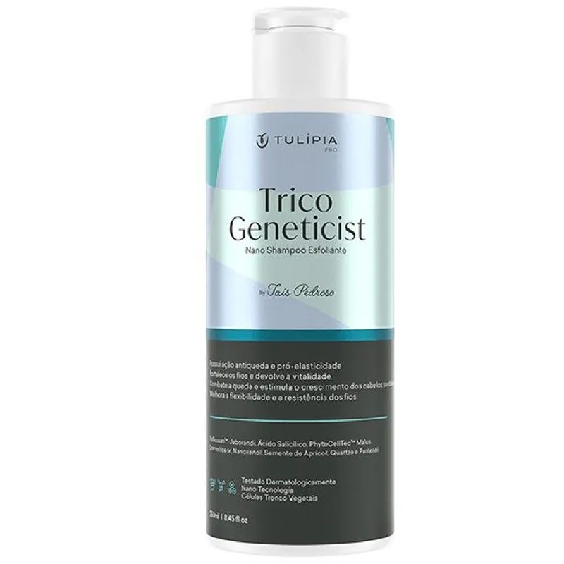 Trico Geneticist Nano Shampoo Esfoliante Tulípia 250ml Elimina Oleosidade, Desobstrui Os Folículos