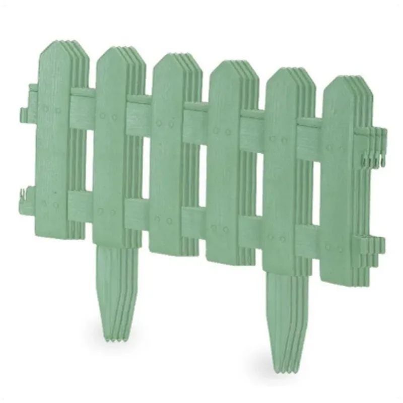 Kit 4 Cercas Plásticas Decorativas Jardim Verde 40x29 Cm