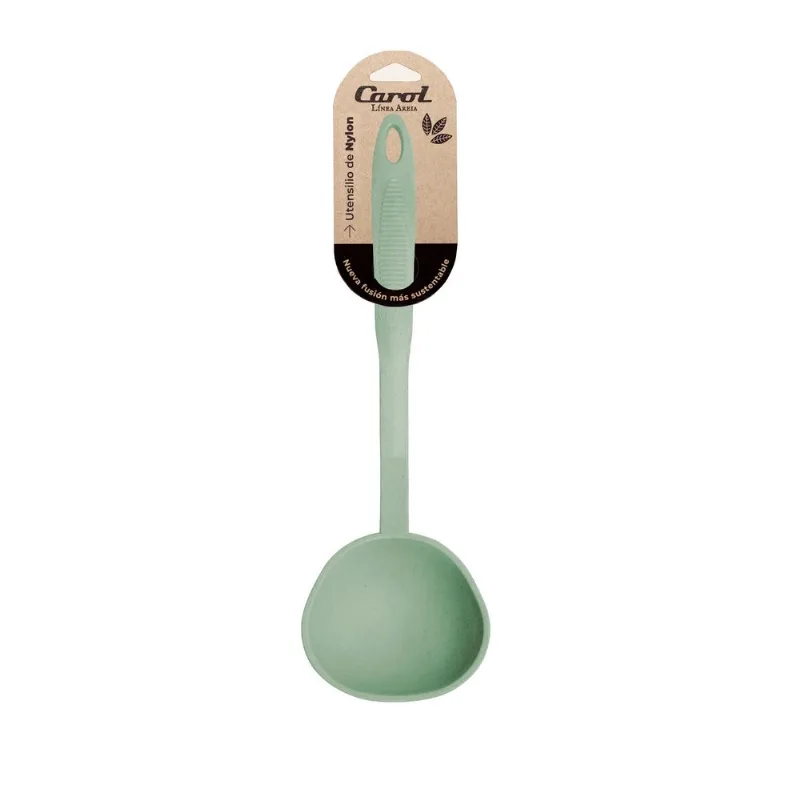 Cucharón de nylon Carol verde línea areia