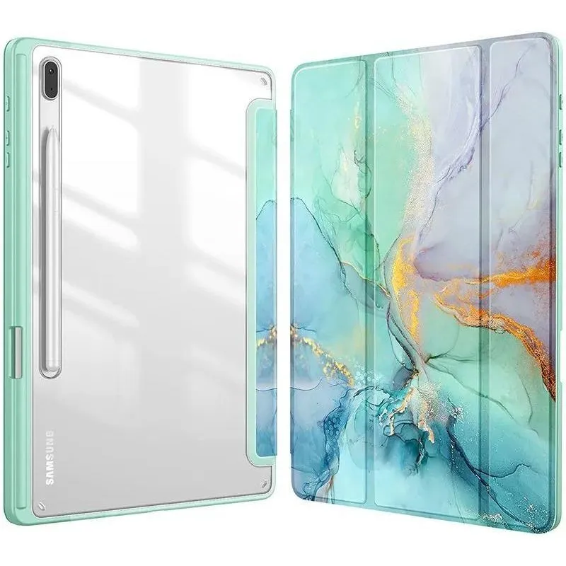 Capa Acrílico Com Slot Para Caneta Galaxy Tab S7 Plus Verde