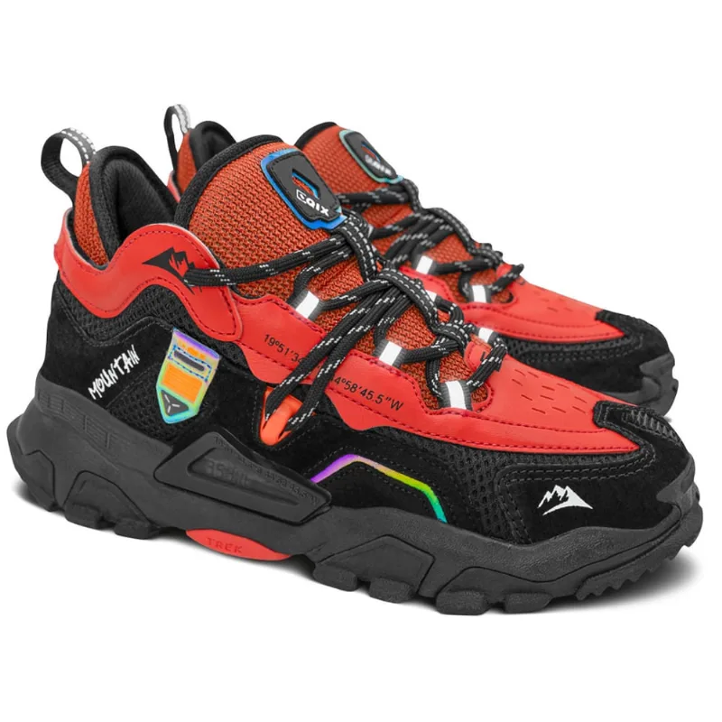 Tênis Qix Mountain Preto Laranja