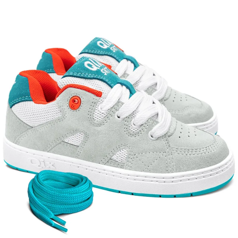 Tênis Qix Plaza Branco Laranja Azul