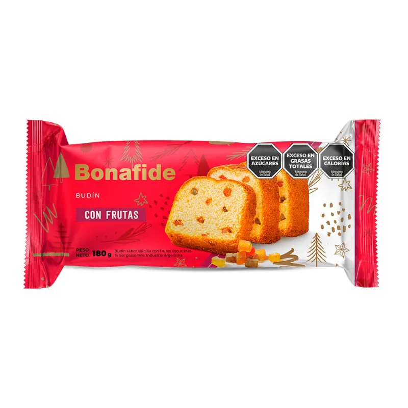 Budin De Fruta X 180 Grs Bonafide