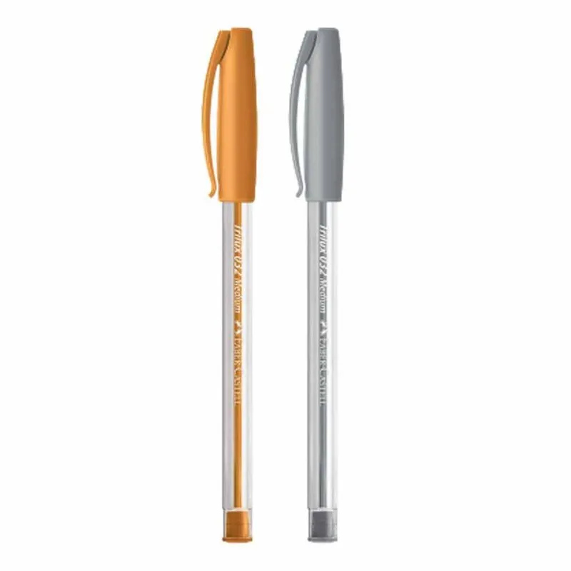 Kit Caneta faber-castell 032 Trilux 1.0mm Prata/Ouro Metálica - 2 Unidades