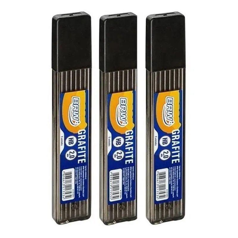 Grafite 2.0mm hb - Kit c/ 3 tubos - brw