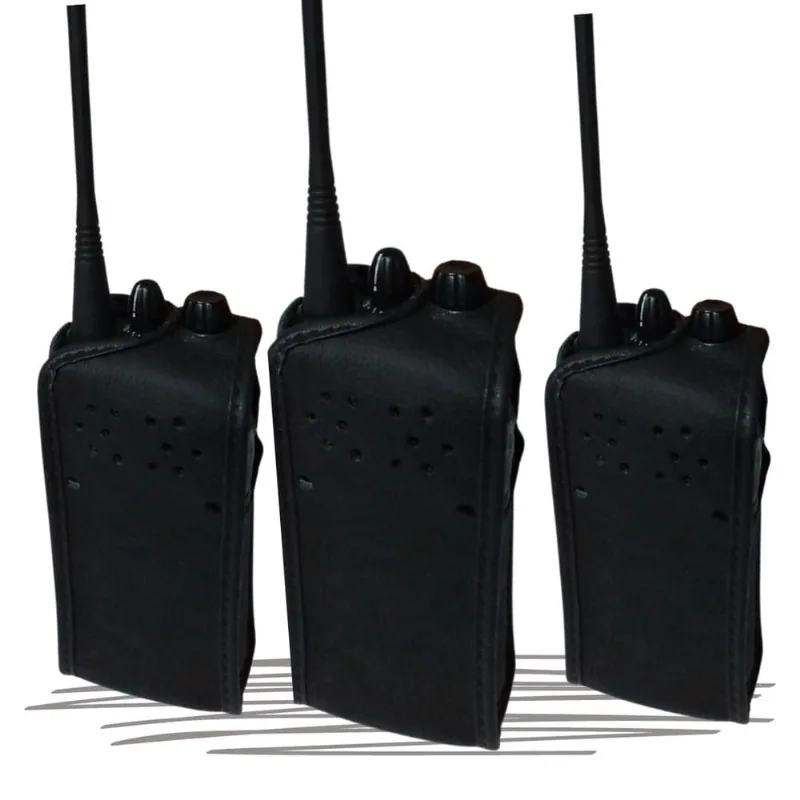 Kit 6 Capas De Couro Premium Para Rádio Motorola Ep450 E Dep 450