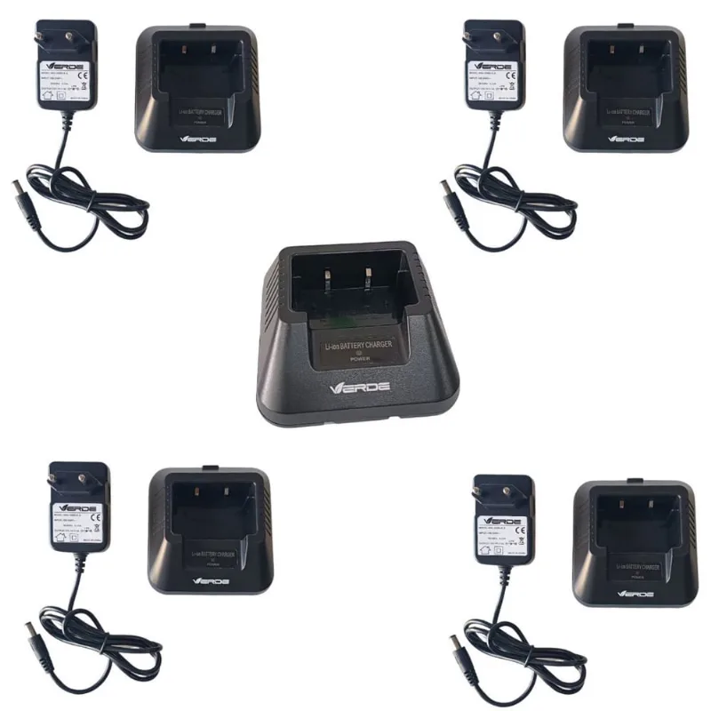 5 Carregador Base Para Rádio Comunicador Modelo Uv5r Uv6r