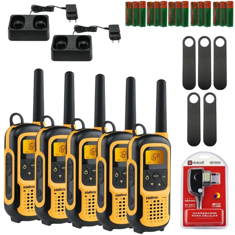 Kit 5 Rádio Profissional Ip67 Rc4102/Rc4100 Intelbras Original