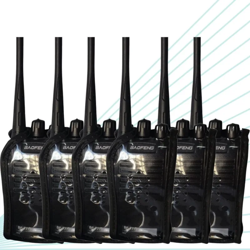 Kit 10 Capa de Couro Cristal Premium Para Baofeng 777S E UV-5R