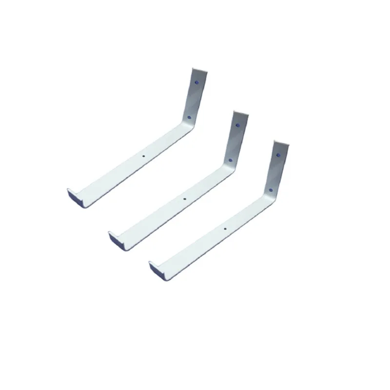 Mão Francesa Invertida 10cm Suporte Ferro Branco 3pç