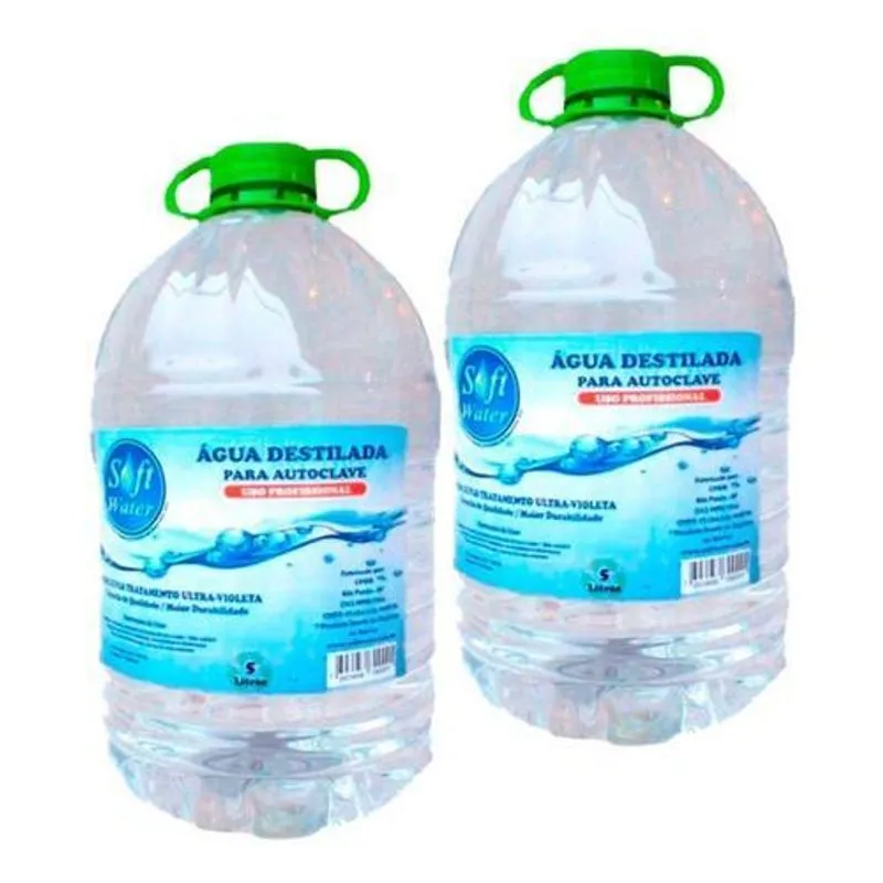 Água Destilada 5 Litros Para Autoclave, Cpap Com 2 Unidades
