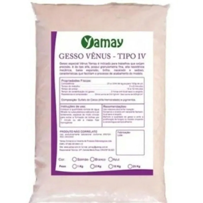Gesso Especial Vênus Tipo 4 Cor Salmão - 1kg - Yamay
