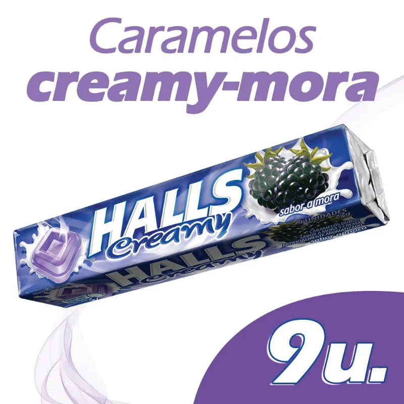 Caramelos Halls Creamy Mora 27 Gr