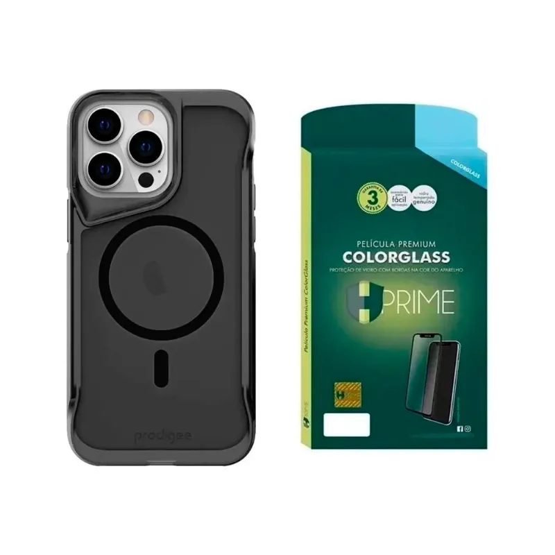 Kit case + película hprime para iphone 15 pro
