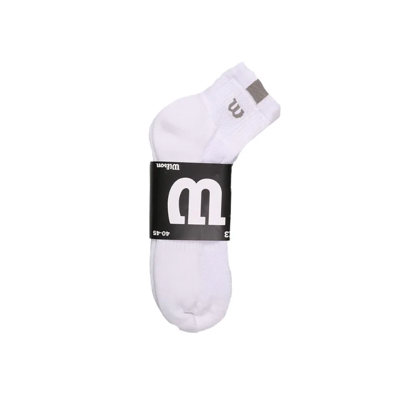 Media Corta De Hombre Tenis Plan Wilson X3 Blanco