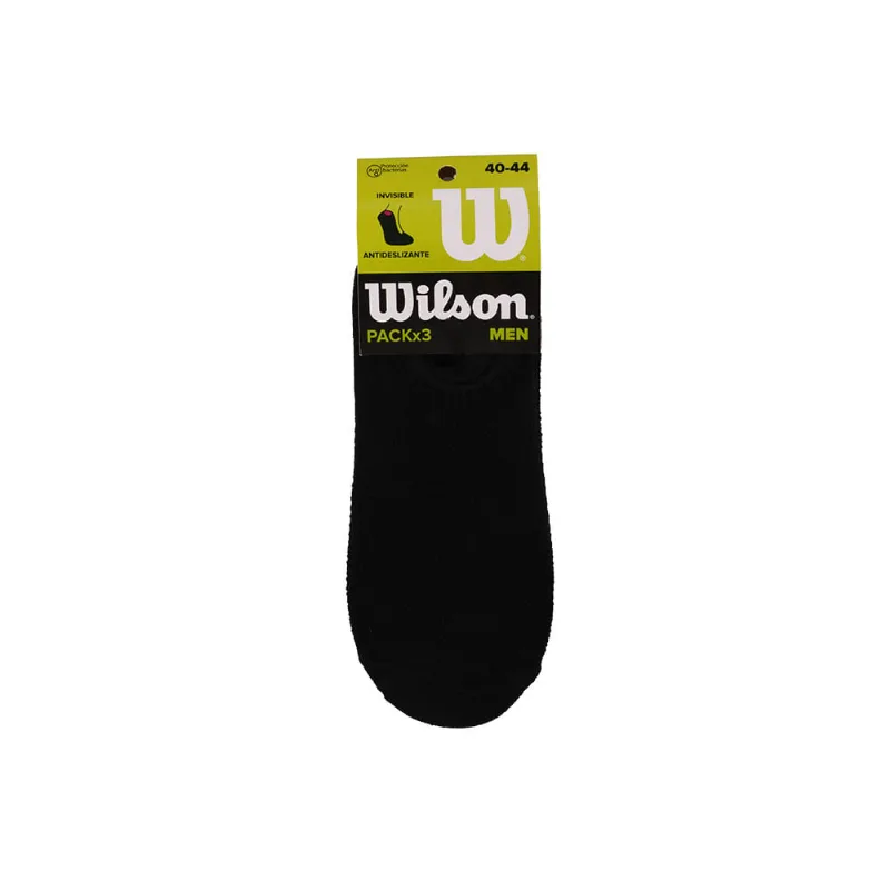 Medias Invisibles Hombre Negro 40-44 x 3 Un Wilson