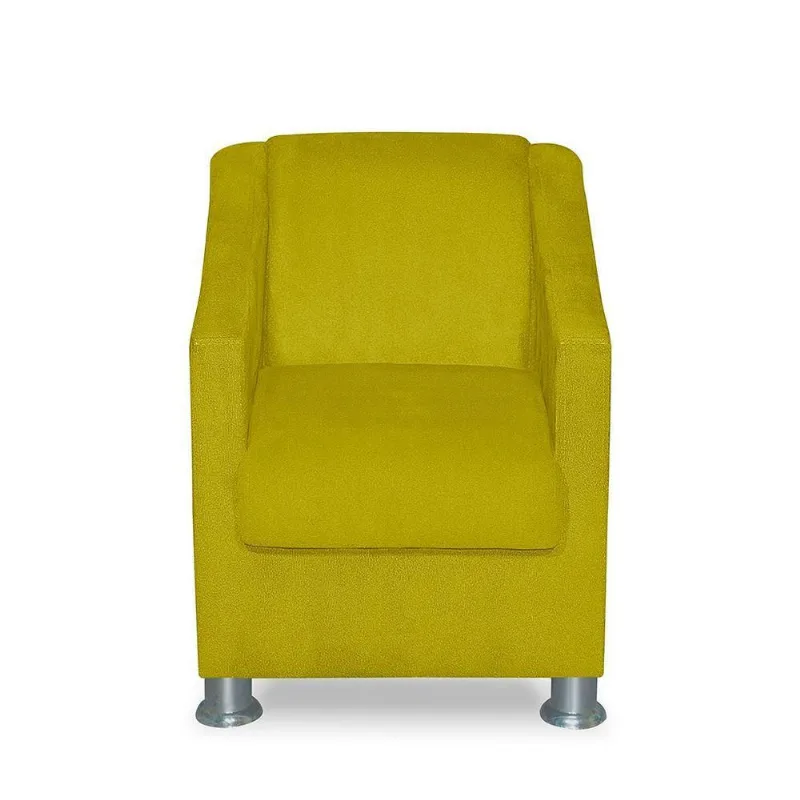 Mini Poltrona Cadeira Infantil Tilla De Criança Suede Amarelo