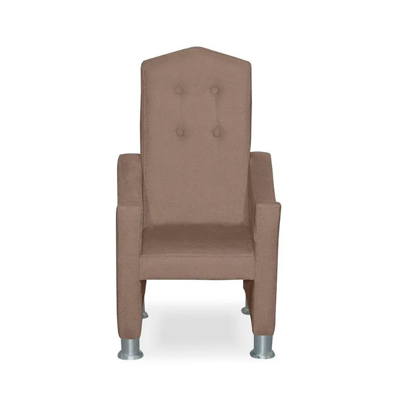 Mini Cadeira Poltrona Infantil Troninho Decorativa Suede Cappuccino