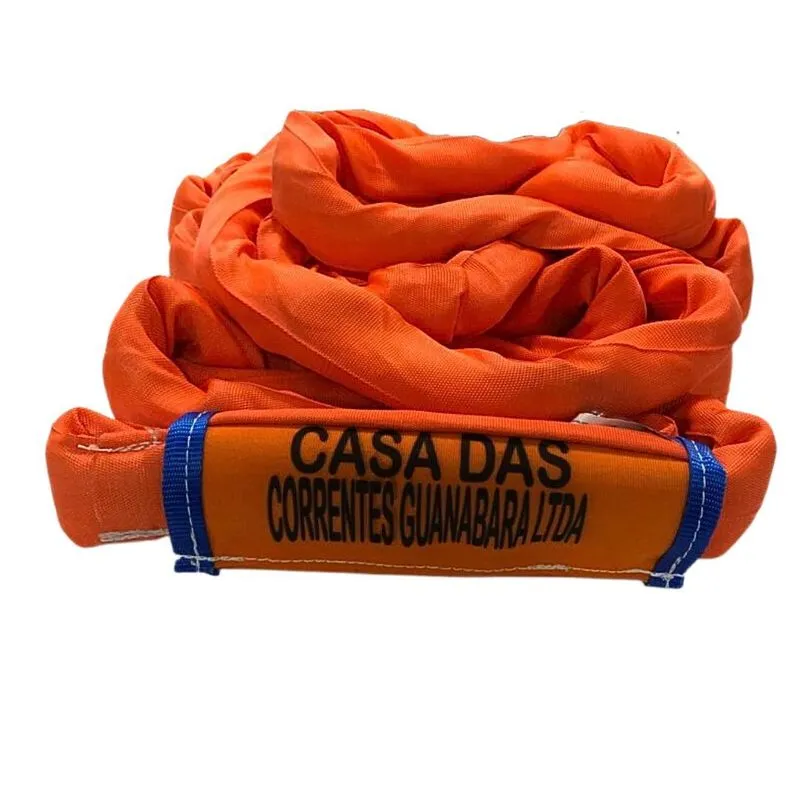 Cinta Tubular Anel Elevação De Cargas 10t 5m Laranja