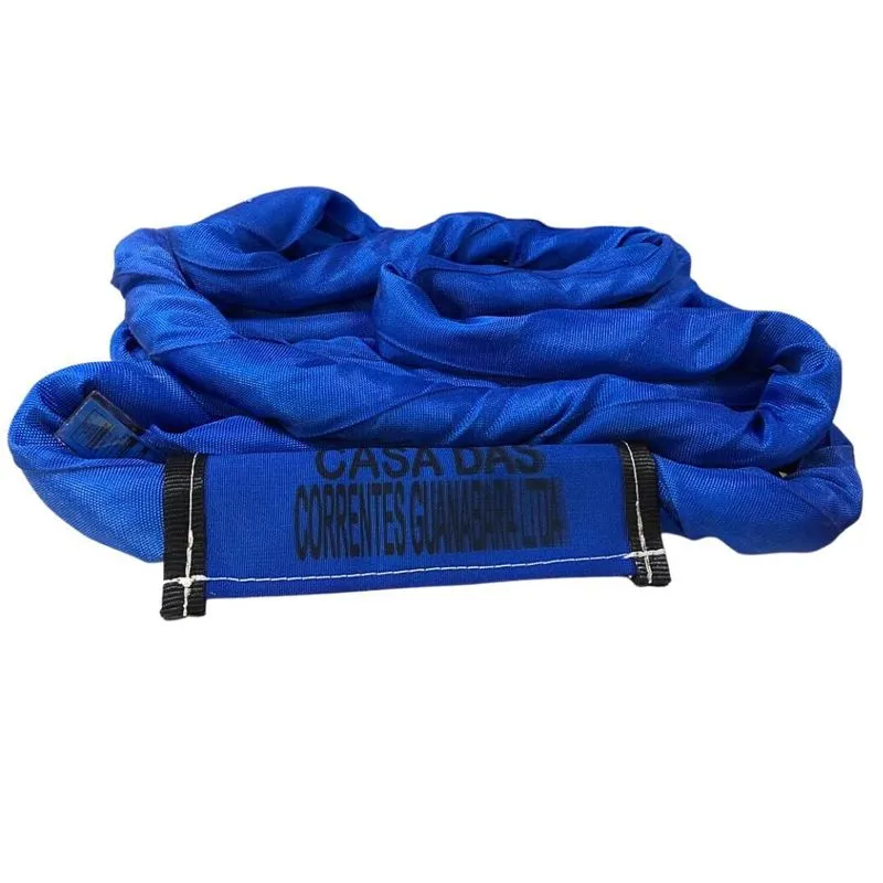 Cinta Tubular Anel De Elevação De Cargas 8t 4m Azul