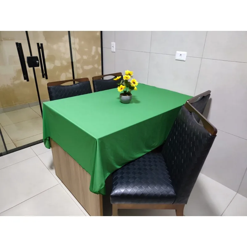 Toalha de Mesa de Cozinha Copa Sala de Jantar 10 Lugares 3,00m x 1,40m Malha Gel Verde