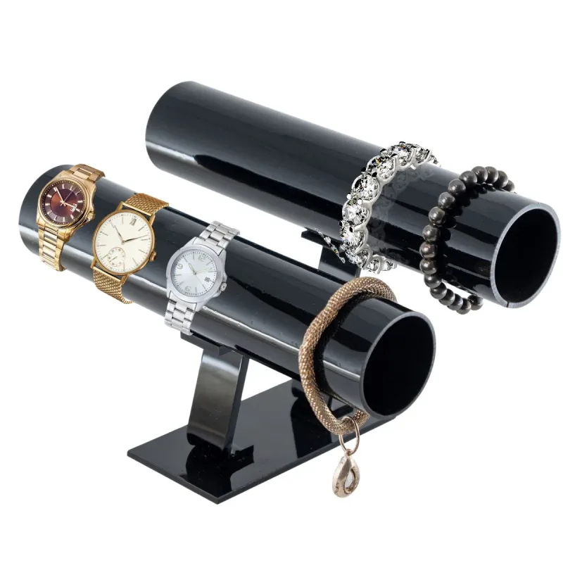Expositor Pulseira Duplo Acrílico Preto