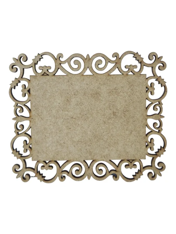 Placa Mdf Cru Artesanato Design Quadrado Arabesco Liso 30cm
