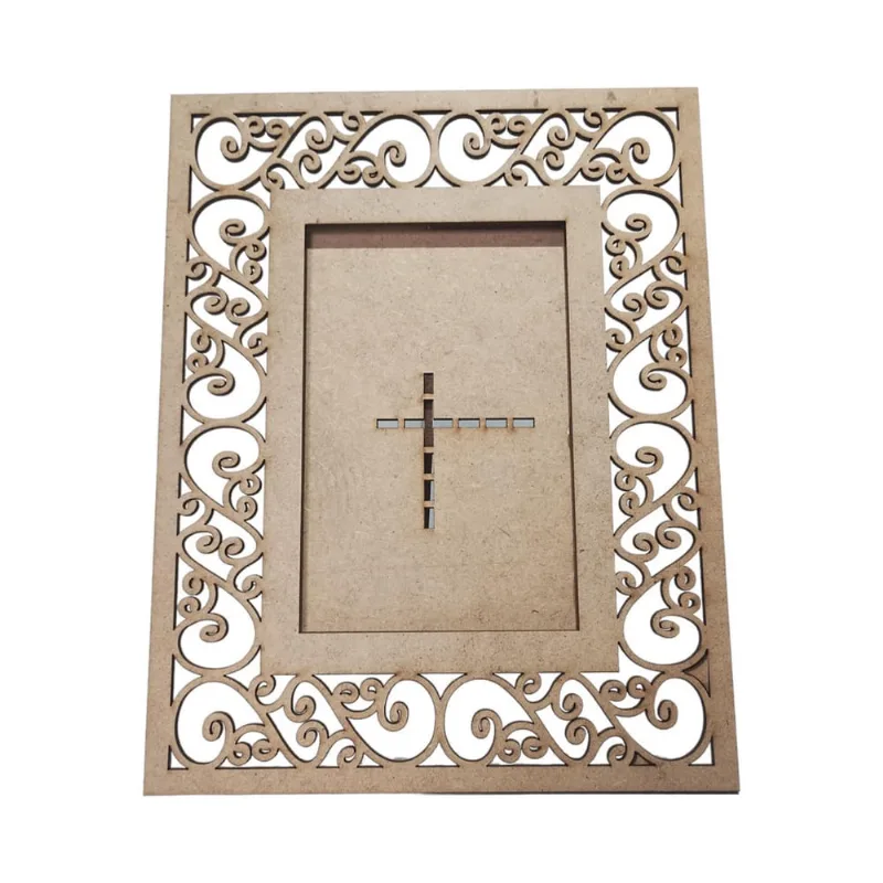 Kit 15 Porta Retrato Mdf Cru Foto 10X15 Estilo Arabesco