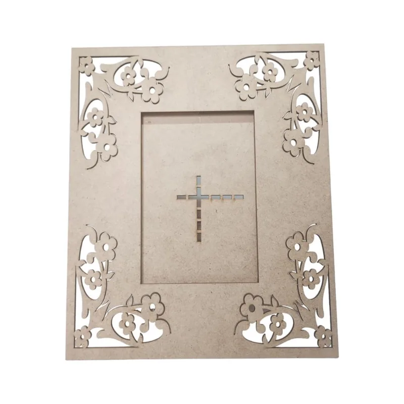 Kit 15 Porta Retrato Mdf Cru Foto 10X15 Decoração Floral