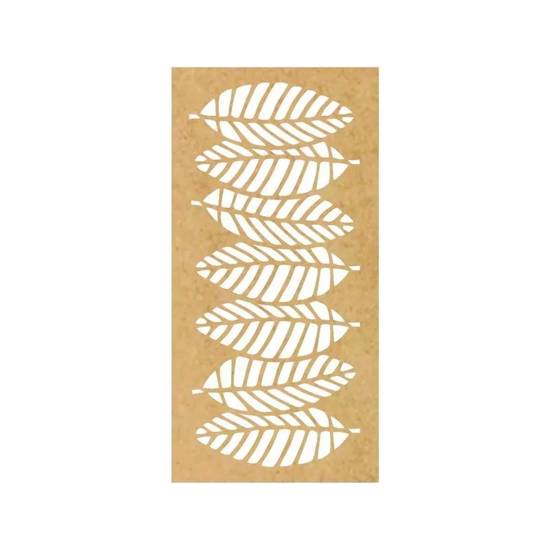 Quadro Decorativo Mdf Cru Folhas 40X20Cm