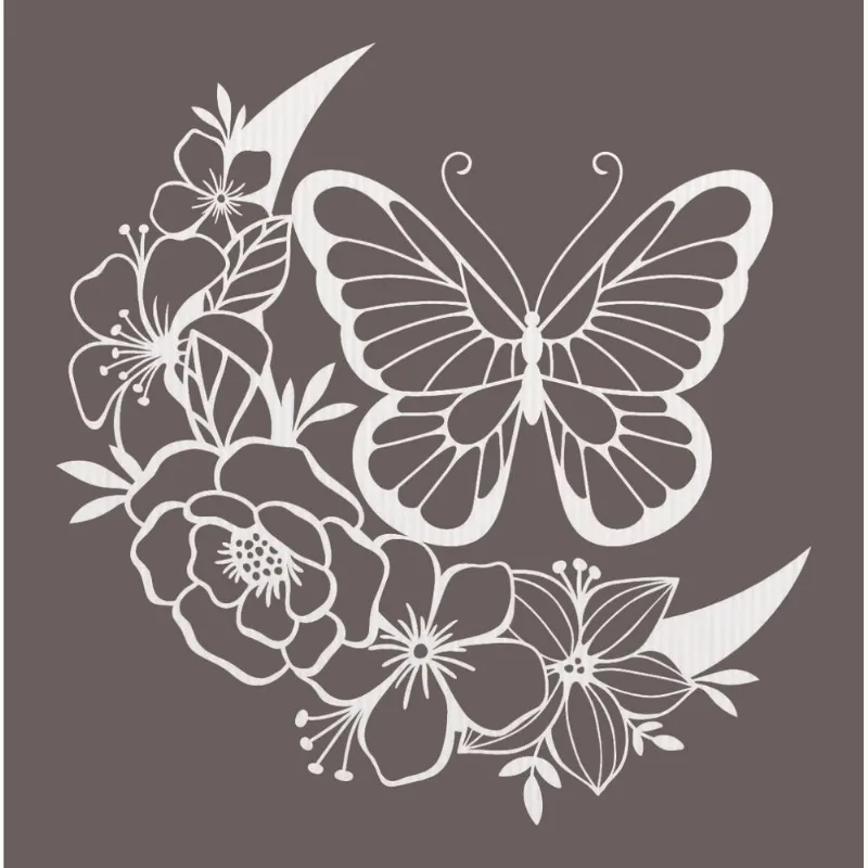 Quadro Decorativo Mdf Branco Borboletas 40x20cm