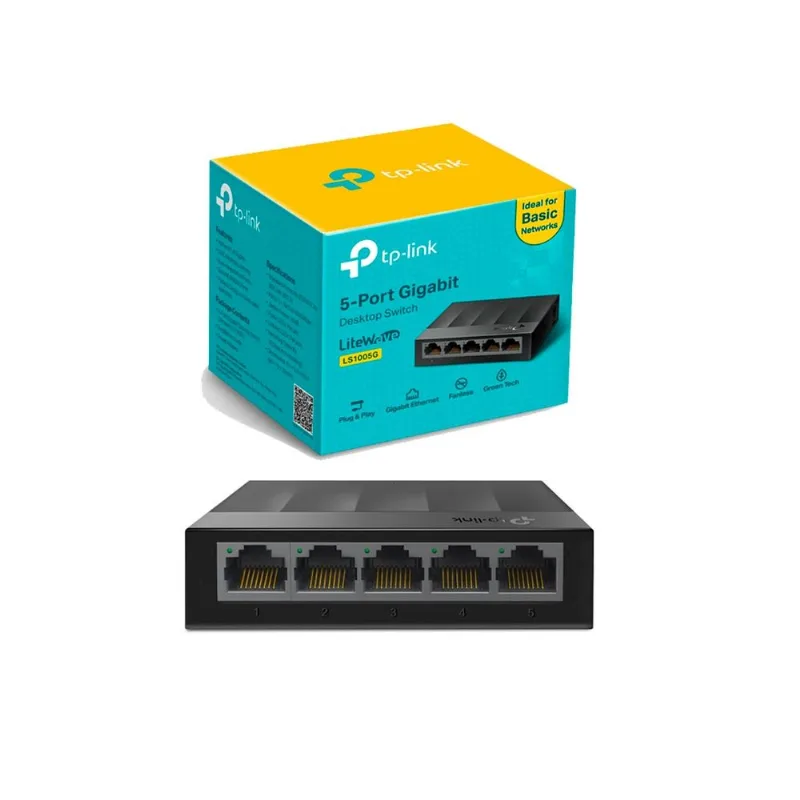 Switch De Mesa Ls1005g Tp Link 5 Portas Gigabit 1000 Mbps