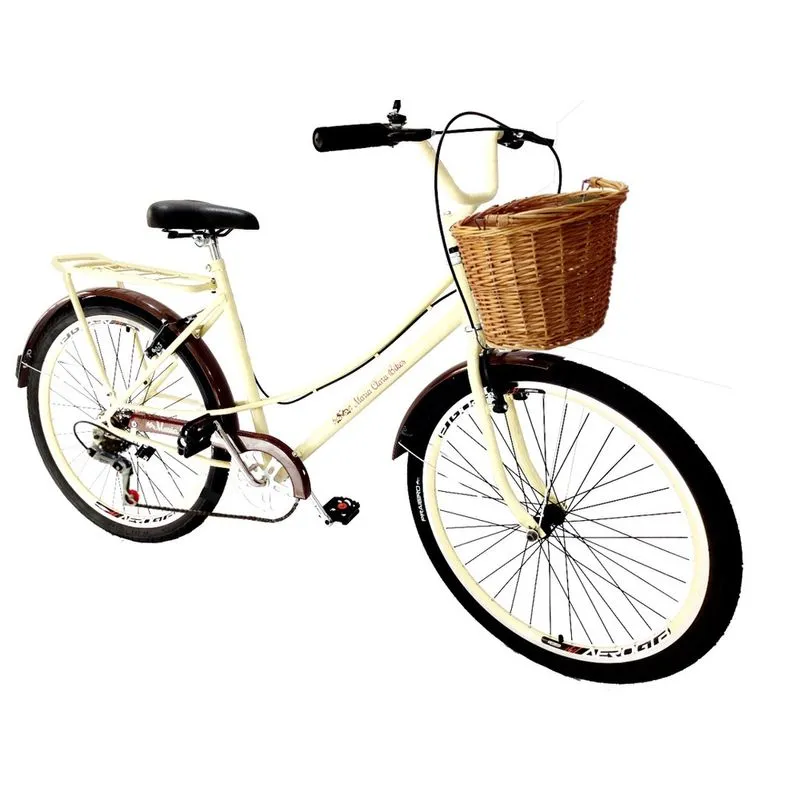 Bicicleta Aro 26 tipo ceci barra forte c vime 6 marchas mary