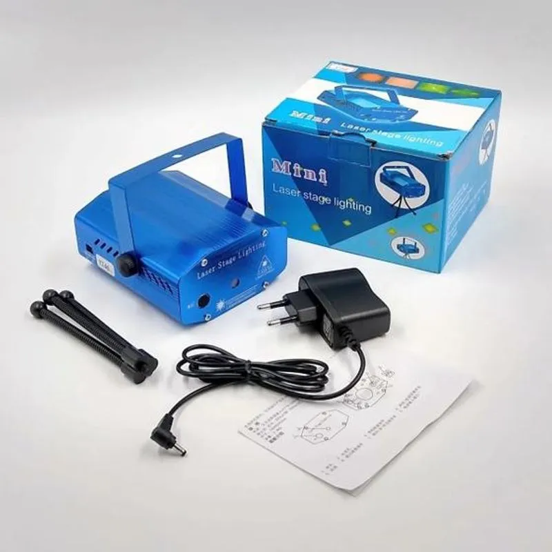 Mini Laser Projetor Led Holográfico Stage Lighting + Fonte