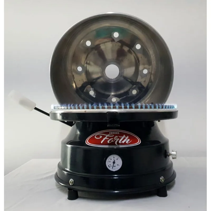 Forno Pizza A Gas Redondo Forth Italiano Compacto P40 Preto