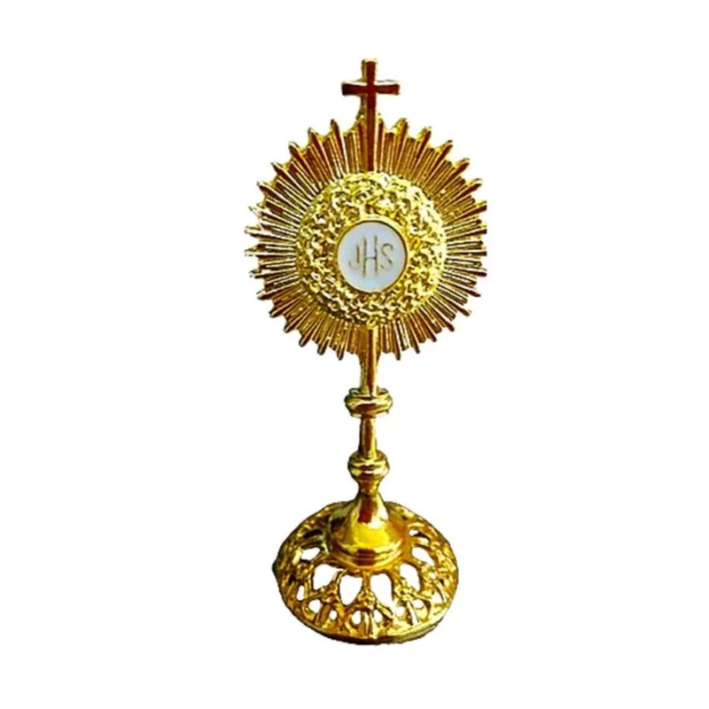 Ostensório Santíssimo Sacramento Dourado Lembrança 7cm
