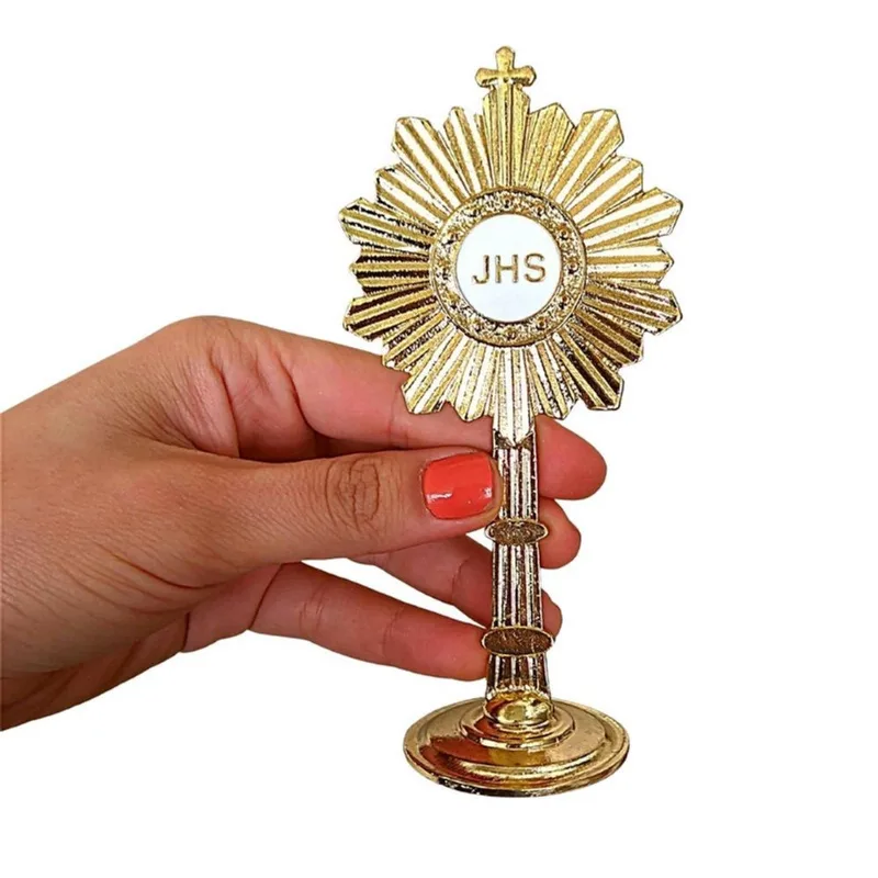 Lembrança Ostensorio Santissimo Sacramento Miniatura 10cm