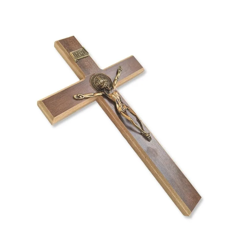 Crucifixo Na Parede Cruz São Bento Para Parede 30cm