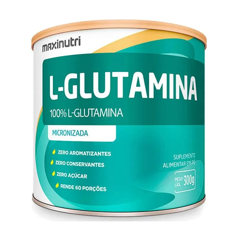Suplemento Aminoácido L-Glutamina 300G 100% Pura Maxinutri