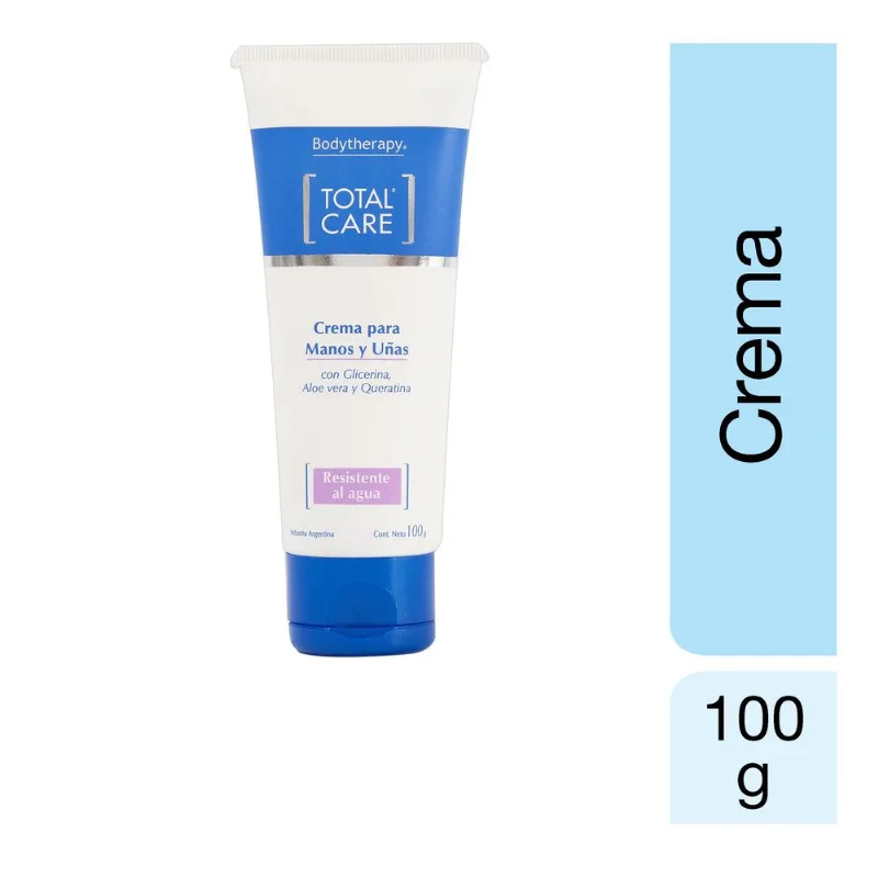 Crema Para Manos y Uñas Total Care con Aloe Vera y Queratina 100 Gr