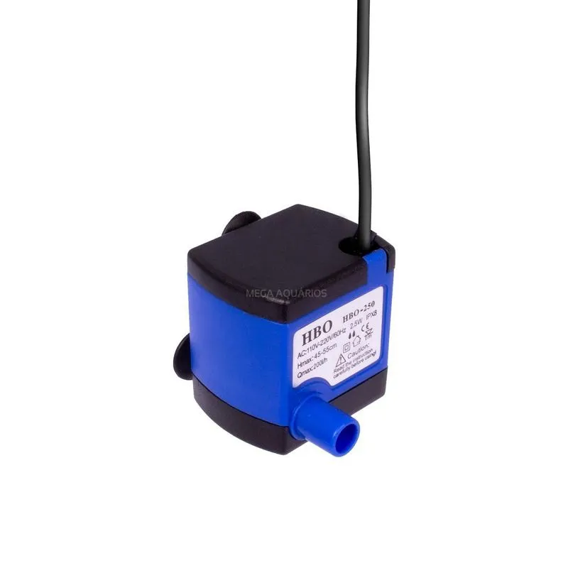 Bomba Submersa Dágua Motor Aquário Fonte Água Hbo-250 200lh