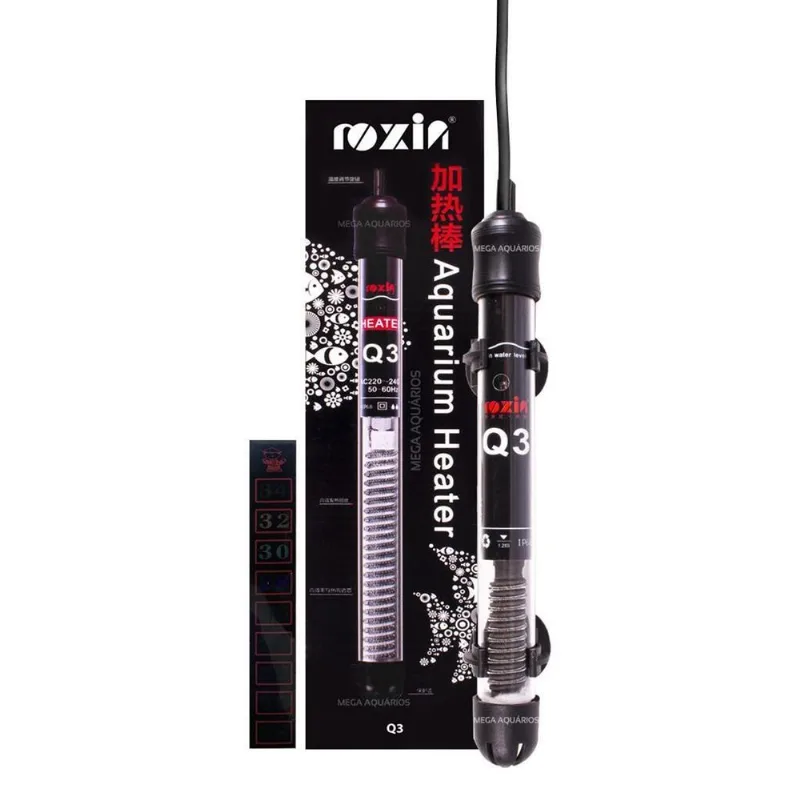 Aquecedor Termostato Aquario Roxin Q3 50w 110v Termômetro