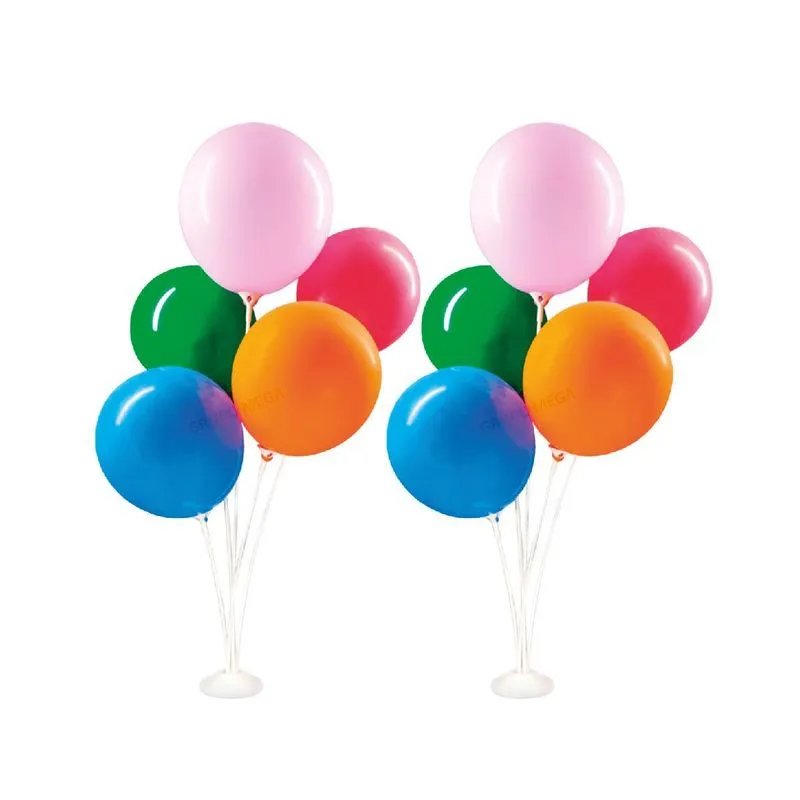 2 Arranjos Enfeite Balões Bexiga Decoração Festa Vareta 45cm