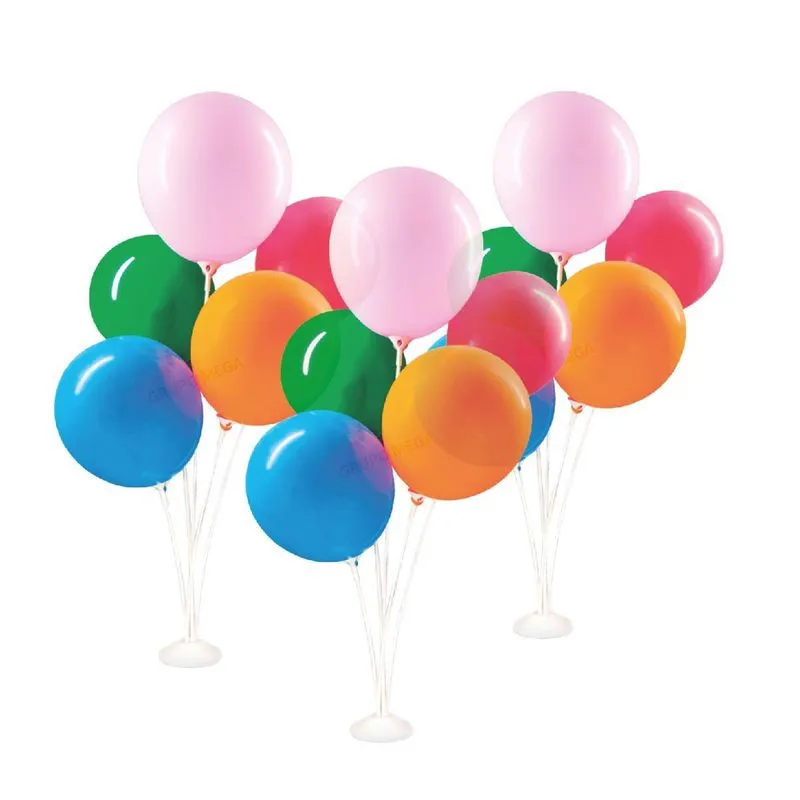 3 Arranjos Enfeite Balões Bexiga Decoração Festa Vareta 45cm