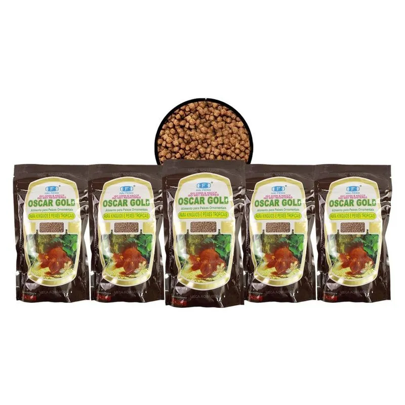 Ração Oscar Gold Kinguios Neon Plati Betta Kit 500G