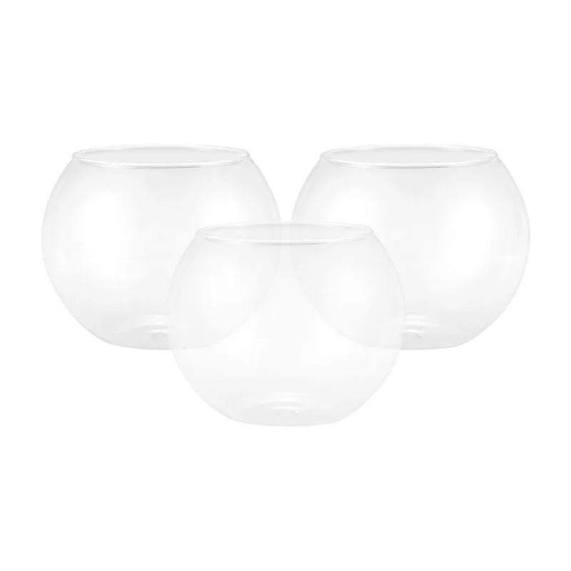 Vaso Aquário De Vidro Redondo 12cm - Grupo Mega - Multiuso