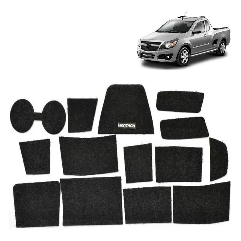 Kit Forro Carpete Anti Ruído Porta Objeto Copo Montana 2014