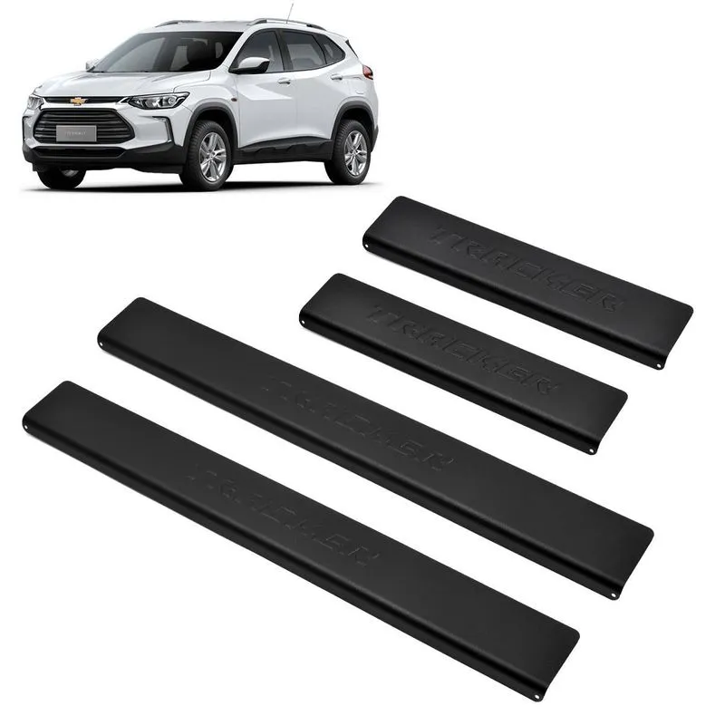 Soleira Aluminio Preta Black Original Brasikar Tracker 2022